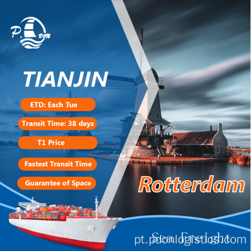 Custo de envio de Tianjin para Roterdã